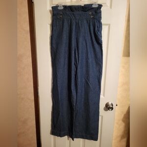 Stylish Blue Wide-Leg Pants